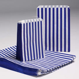 5x7" Candy Stripe Bags  - BLUE