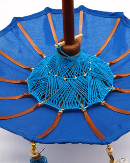 Bali Home Decor Parasol - Cotton - Blue- 40cm