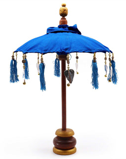 Bali Home Decor Parasol - Cotton - Blue- 40cm