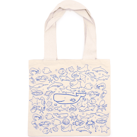 Big Cotton Shopping Bag - 38x42cm - Sea Life - 10oz