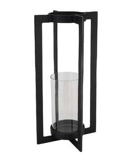 Tall Black Hurricane Lantern