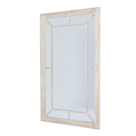 Washed Wood Framed Window Mirror