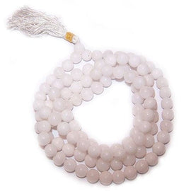 108 Bead Mala - White Quartz