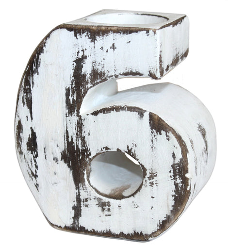 Wooden Birthday Numbers - No.6