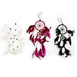 Bali Dreamcatchers - Medium Round - Black/White/Red