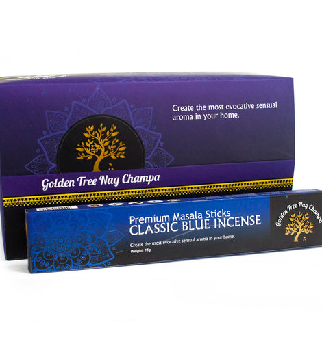 Golden Tree Nag Champa Incense - Classic Blue