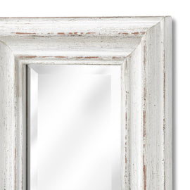 Antique White Frame Narrow Wall Mirror