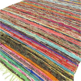 151 x 90cm Luxury Rag Rug - Green