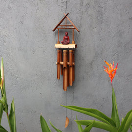 Bamboo Windchime - Natural finish - Brown Buddha 6 Tubes