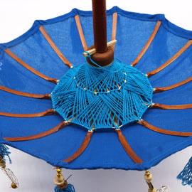 Bali Home Decor Parasol - Cotton - Turquoise- 40cm