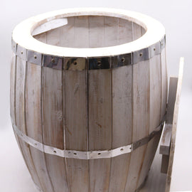 Beer Barrel Table - Whitewash