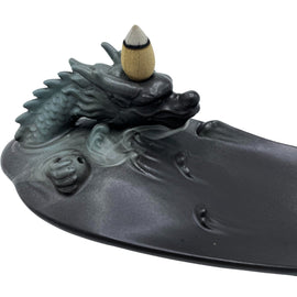 Backflow Incense Burner - Dragon in Pool with Surprising Details