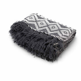 Boho Comfort Throws - 125x150cm - Grey Geometric