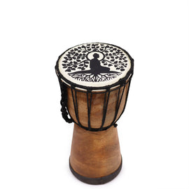 Buddha Wide Top Djembe Drum - 13cm