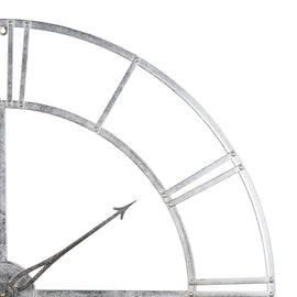 Large Silver Foil Skeleton Wall Clock