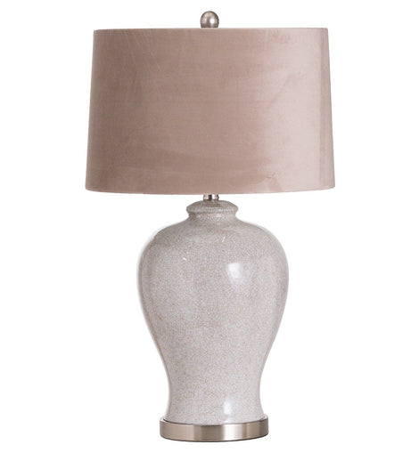 Hadley Ceramic Table Lamp With Natural Shade