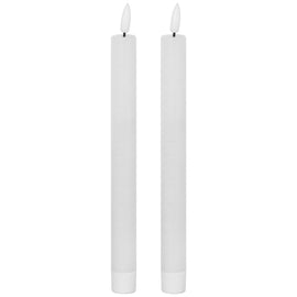 Luxe Collection Natural Glow S/ 2 White LED Dinner Candles