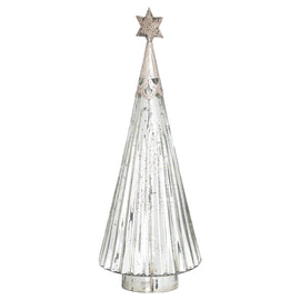 The Noel Collection Star Topped Glass Decorative Large Tree