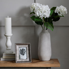 Small Matt White Ceramic Candle Holder