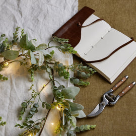 LED Winter Garland With Eucalyptus And Lambs Ear