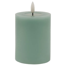 Luxe Collection Melt Effect 3x4 Sage LED Wax Candle