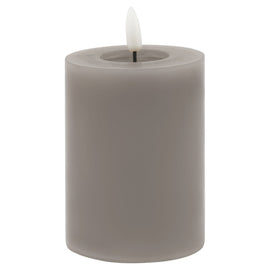 Luxe Collection Melt Effect 3x4 Grey LED Wax Candle