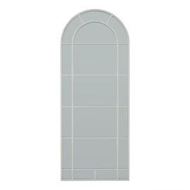 White Large Arched Window Mirror