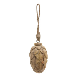 Natural Small Wooden Pine Cone Bauble