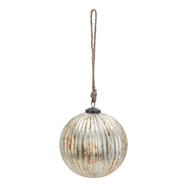 Burnished Glass Fluted Bauble