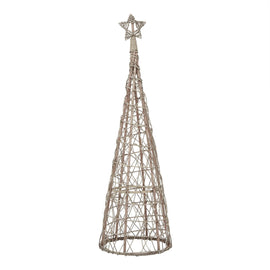LED Wicker Christmas Tree With Star