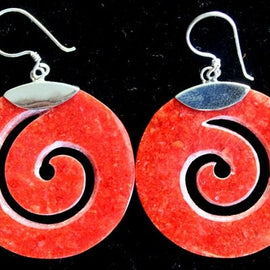 925 Silver Earrings - Scroll Design