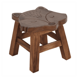 26cm Children's Wooden Fox Stool