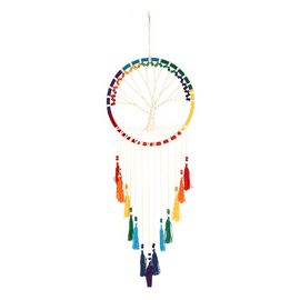 100cm Rainbow Beaded Tree of Life Dreamcatcher