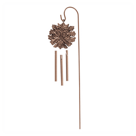 Bronze Effect Green Man Windchime Stake