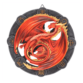 Beltane Dragon Resin Wall Plaque by Anne Stokes