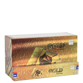 12 Packs of Gold Incense Sticks by Satya