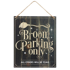 Broom Parking Only Hanging MDF Sign