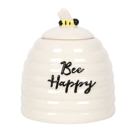 Bee Happy Ceramic Storage Jar