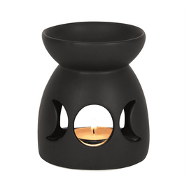 Black Triple Moon Cut Out Oil Burner