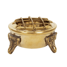 Brass Screen Top Incense Burner with Feet