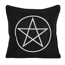 Black and White Pentagram Cushion