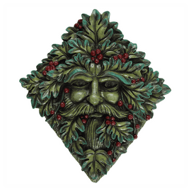 22.5x20cm Festive Green Man Wall Plaque