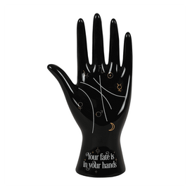 Black Ceramic Palmistry Hand Ornament