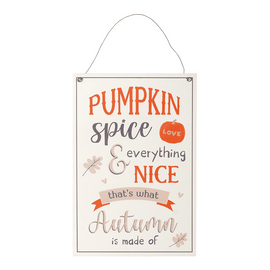 30cm Pumpkin Spice Hanging Sign