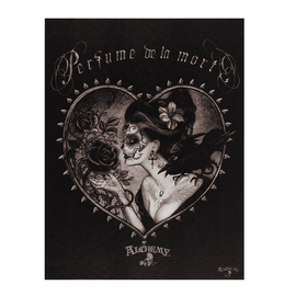 19x25cm Perfume de la Mort Canvas Plaque by Alchemy