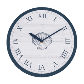 28cm Coastal Charm Shell Wall Clock