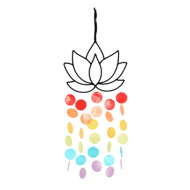 67cm Wire Lotus Hanging Decoration