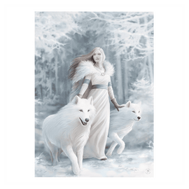 50x70cm Winter Guardians Canvas Plaque by Anne Stokes