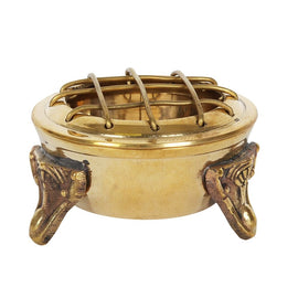 Brass Screen Top Incense Burner with Feet